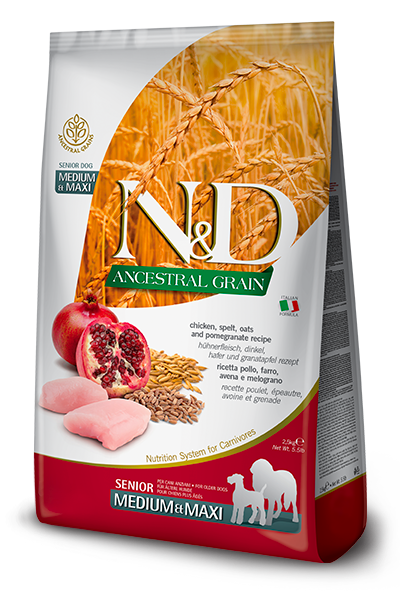 N&D Ancestral Grain Chicken & Pomegranate Senior Medium/Maxi